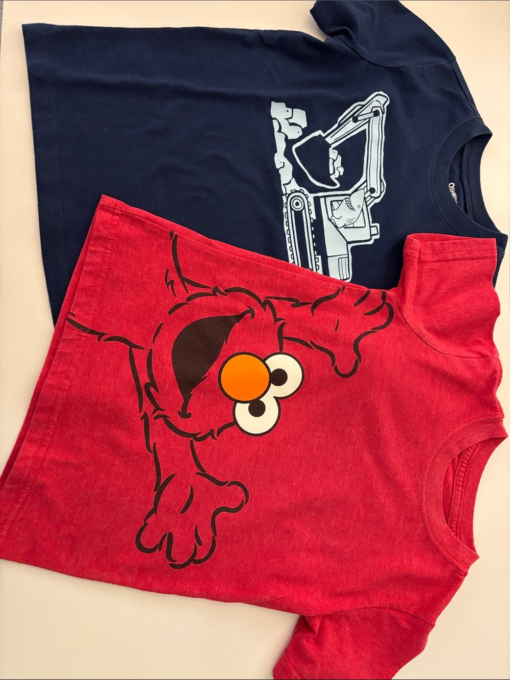 Sesame Street Red & Navy Elmo and Truck Short Sleeve Tee Set